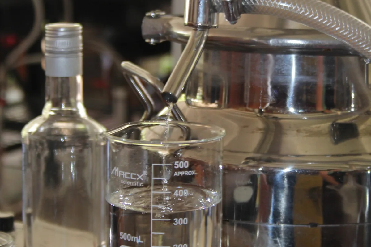 A tabletop still and glassware in the Academy classroom